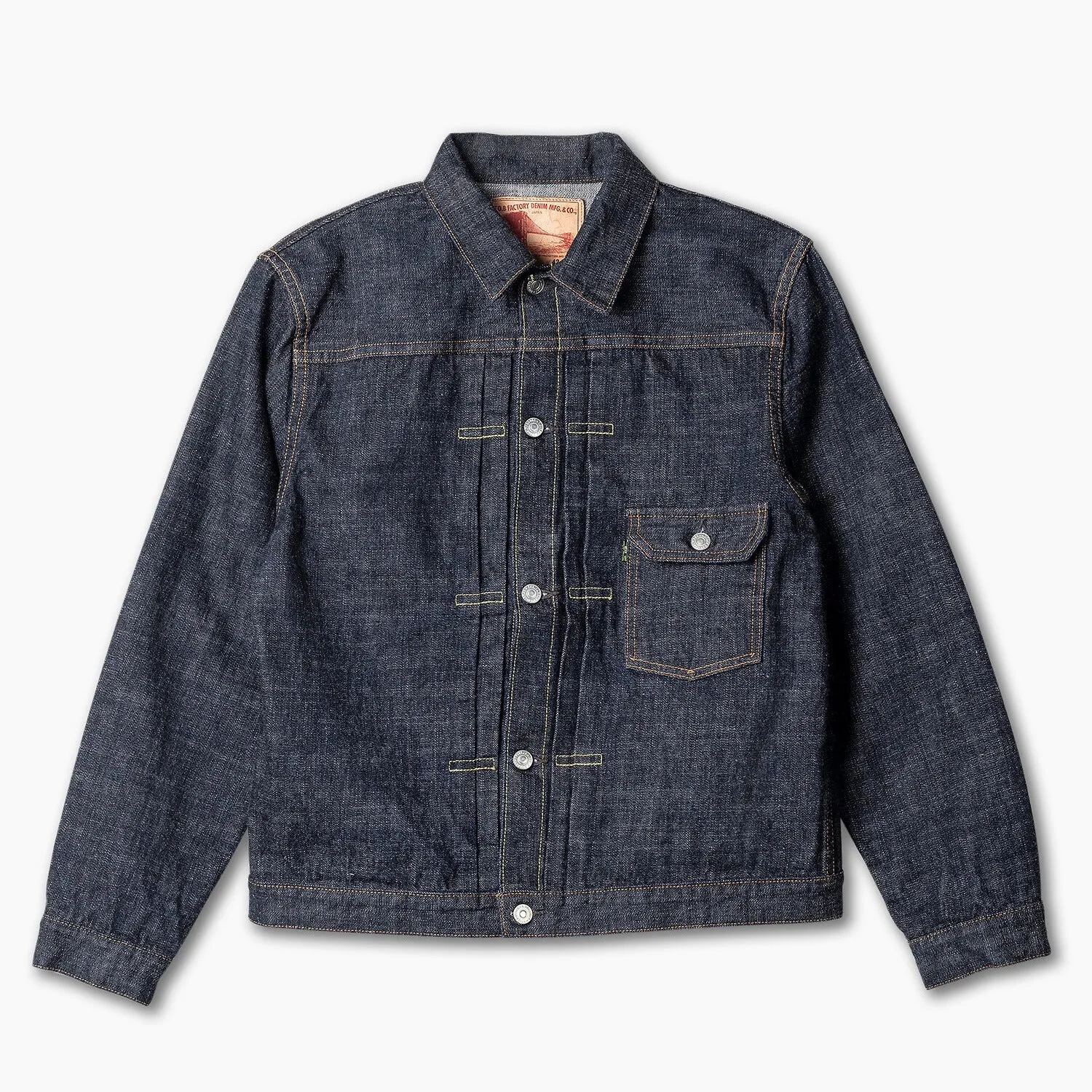 Rinsed Indigo Selvedge Cinch Back Denim Jacket