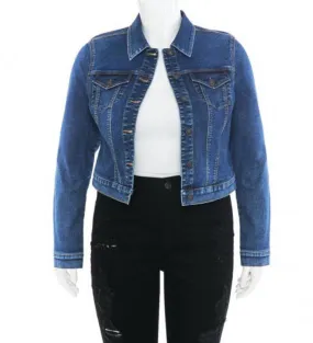 RK Apparel Slim Fit Denim Jacket-PLUS SIZE