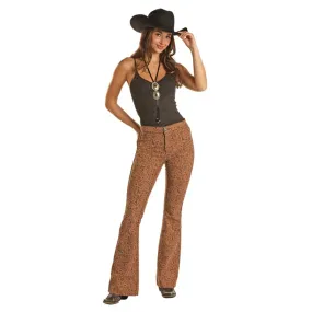 Rock & Roll Denim Women's Brown Reversible Flares