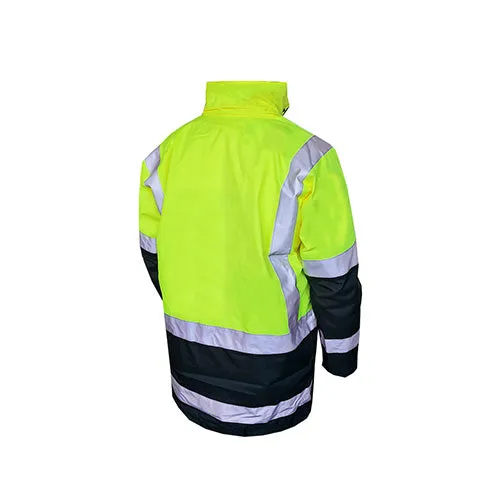 Safe-T-Tec | Yellow/Navy Essentials Waterproof Jacket DN | 801060