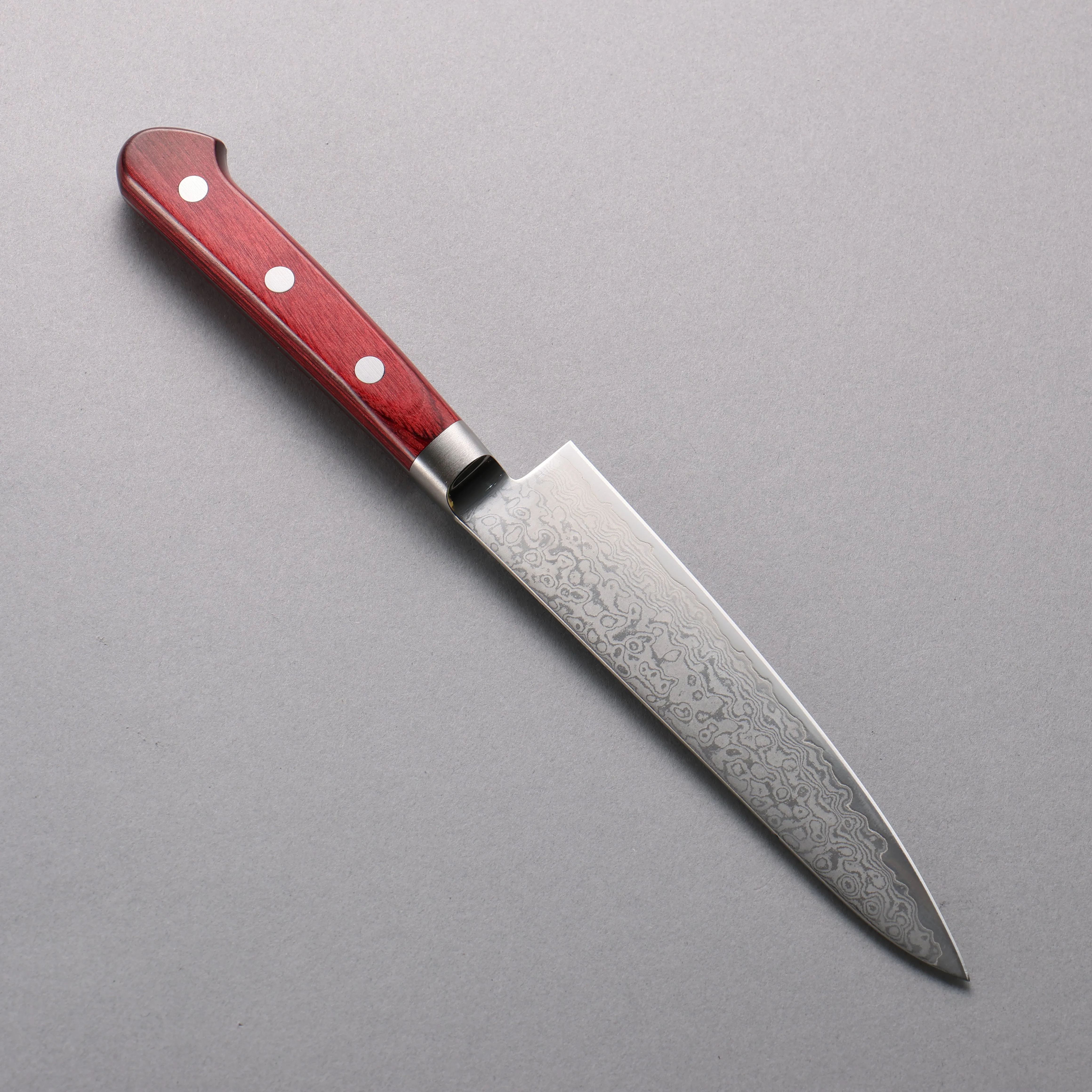 Seisuke VG10 33 Layer Damascus Petty-Utility  135mm Red Pakka wood Handle