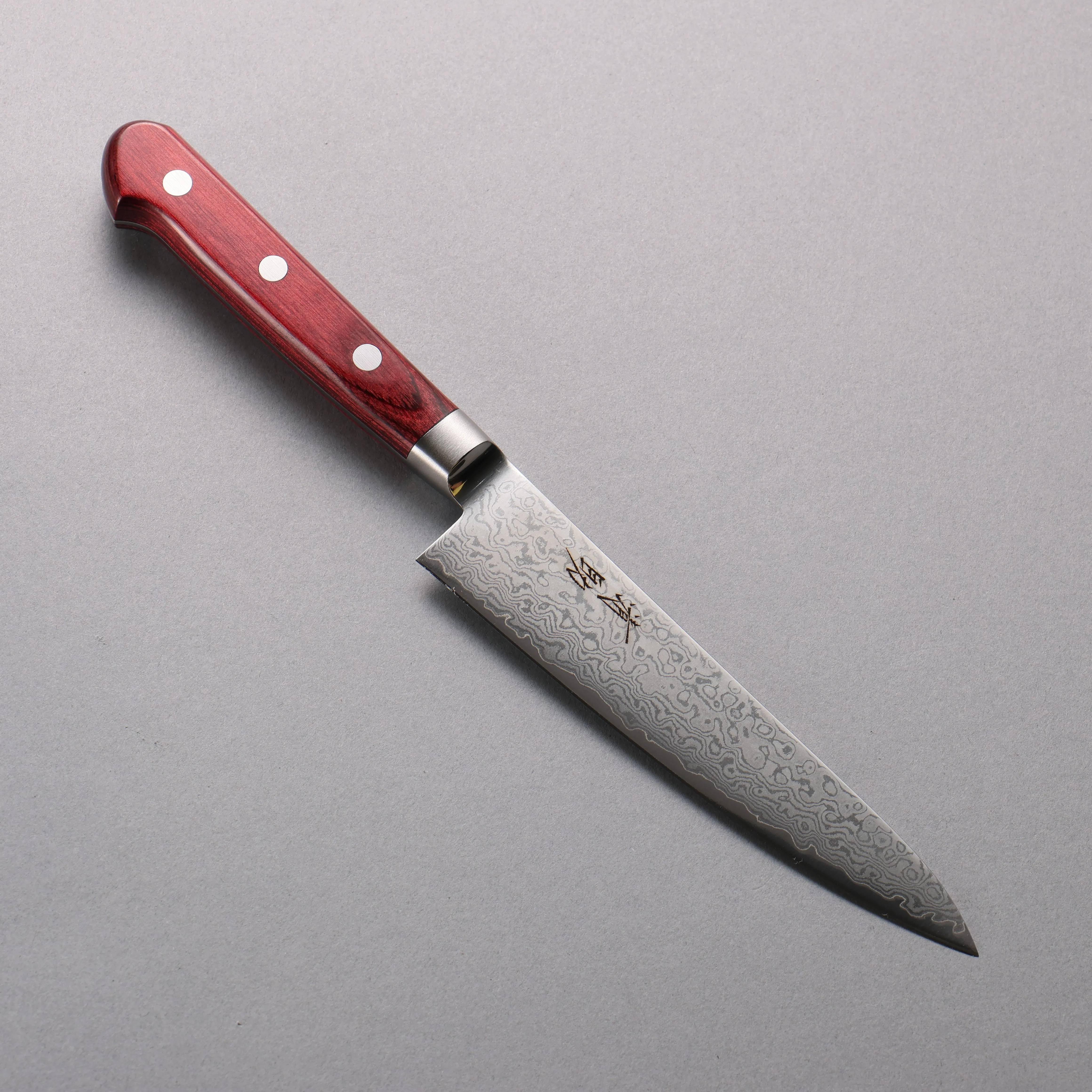 Seisuke VG10 33 Layer Damascus Petty-Utility  135mm Red Pakka wood Handle