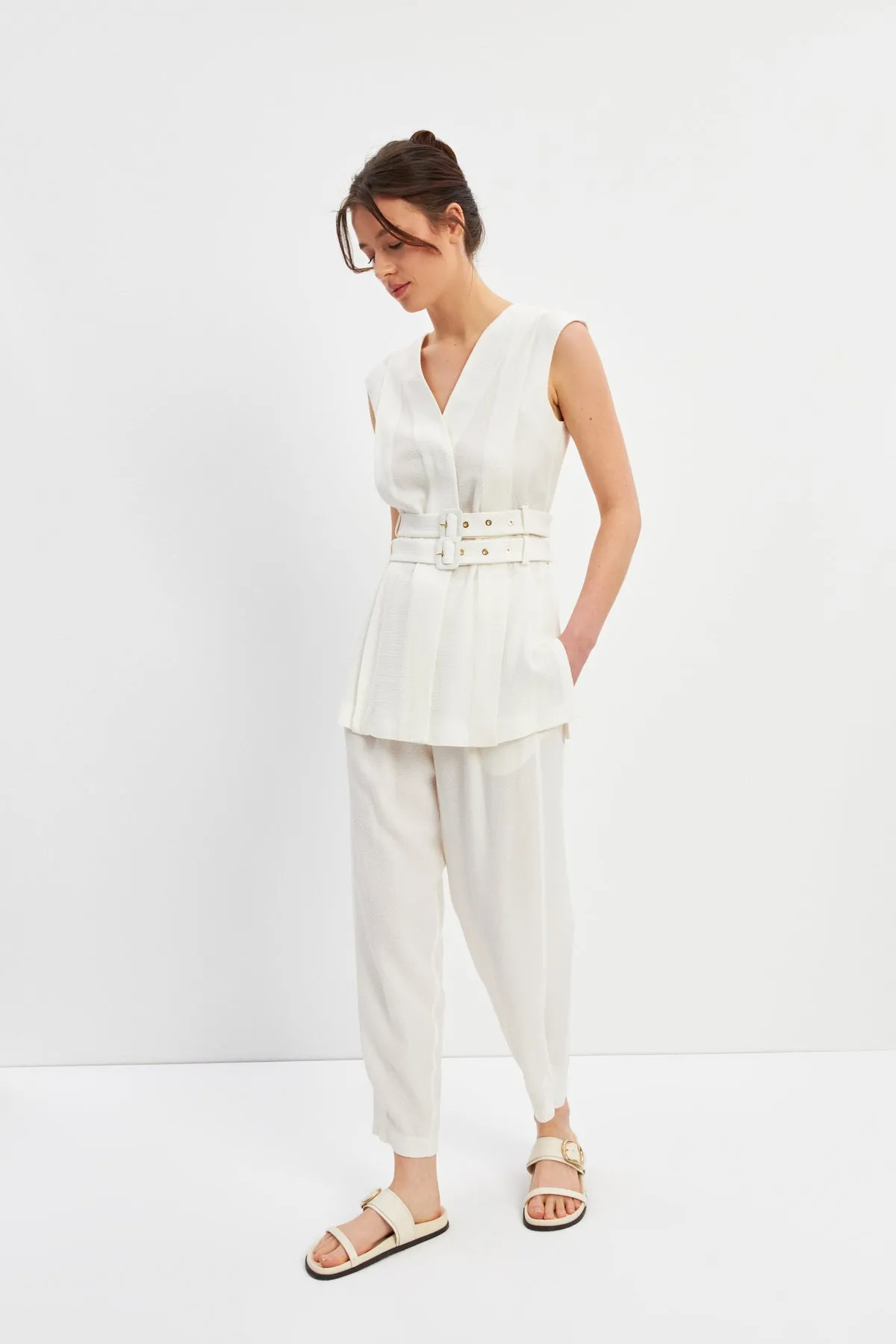 Setre Vest And Pants Suits Ecru