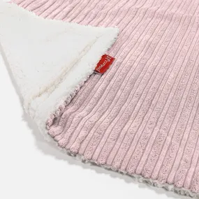 Sherpa Throw / Blanket - Cord Blush Pink