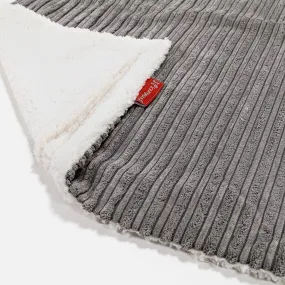 Sherpa Throw / Blanket - Cord Graphite Grey