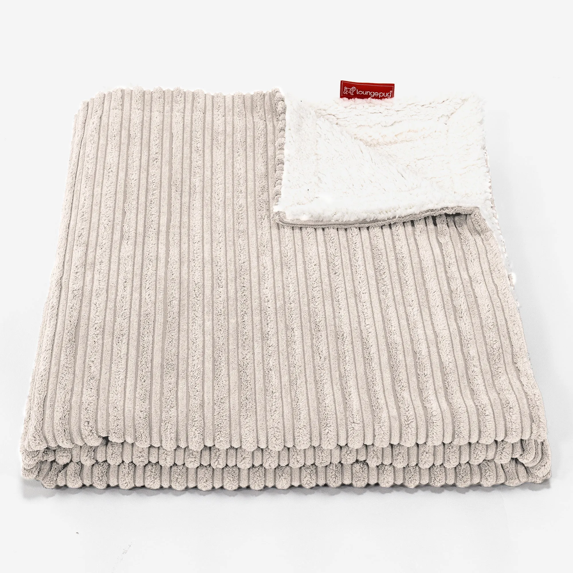 Sherpa Throw / Blanket - Cord Ivory