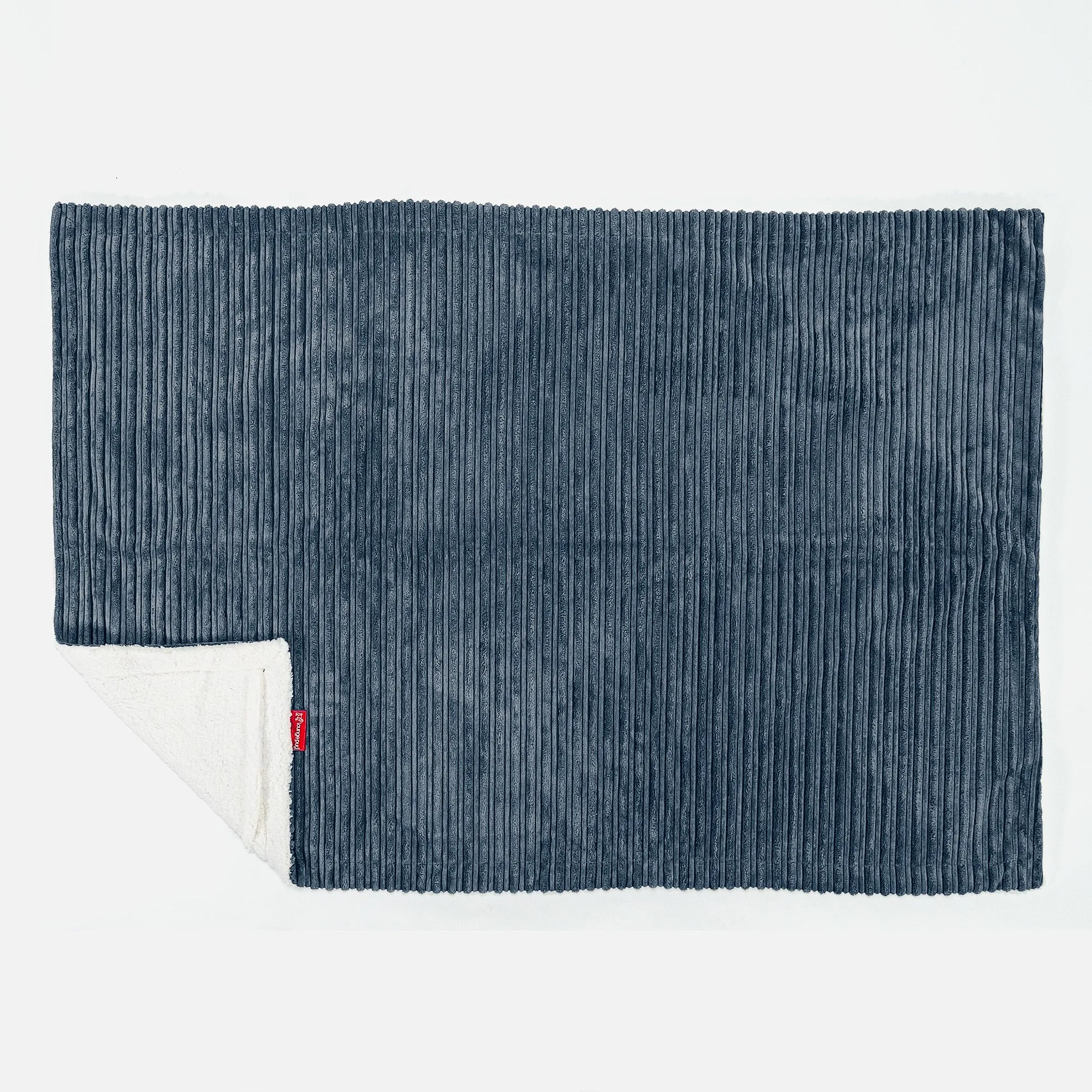 Sherpa Throw / Blanket - Cord Navy Blue