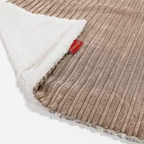 Sherpa Throw / Blanket - Cord Sand