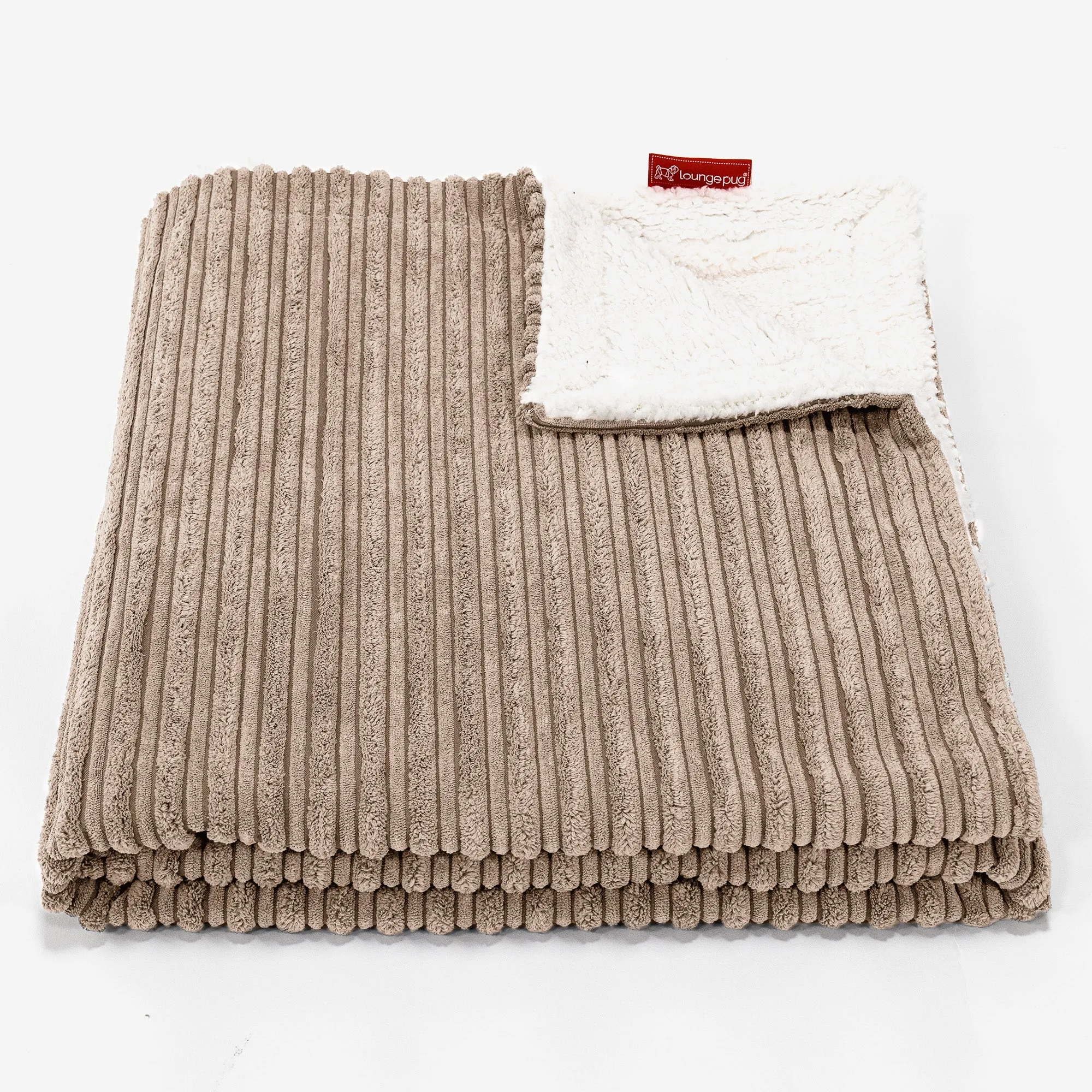 Sherpa Throw / Blanket - Cord Sand