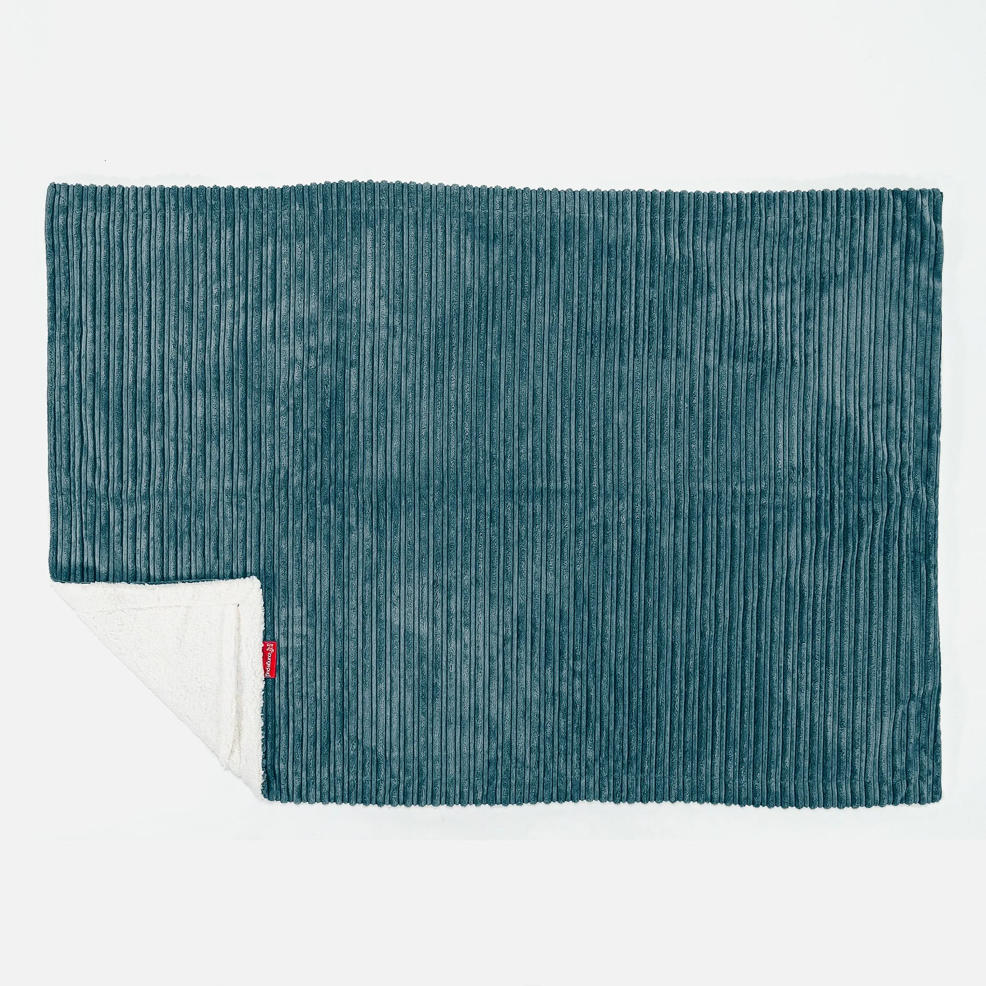 Sherpa Throw / Blanket - Cord Teal Blue