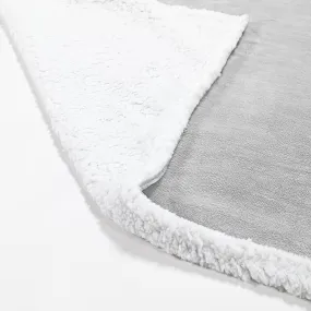 Sherpa Throw / Blanket - Fleece Light Grey