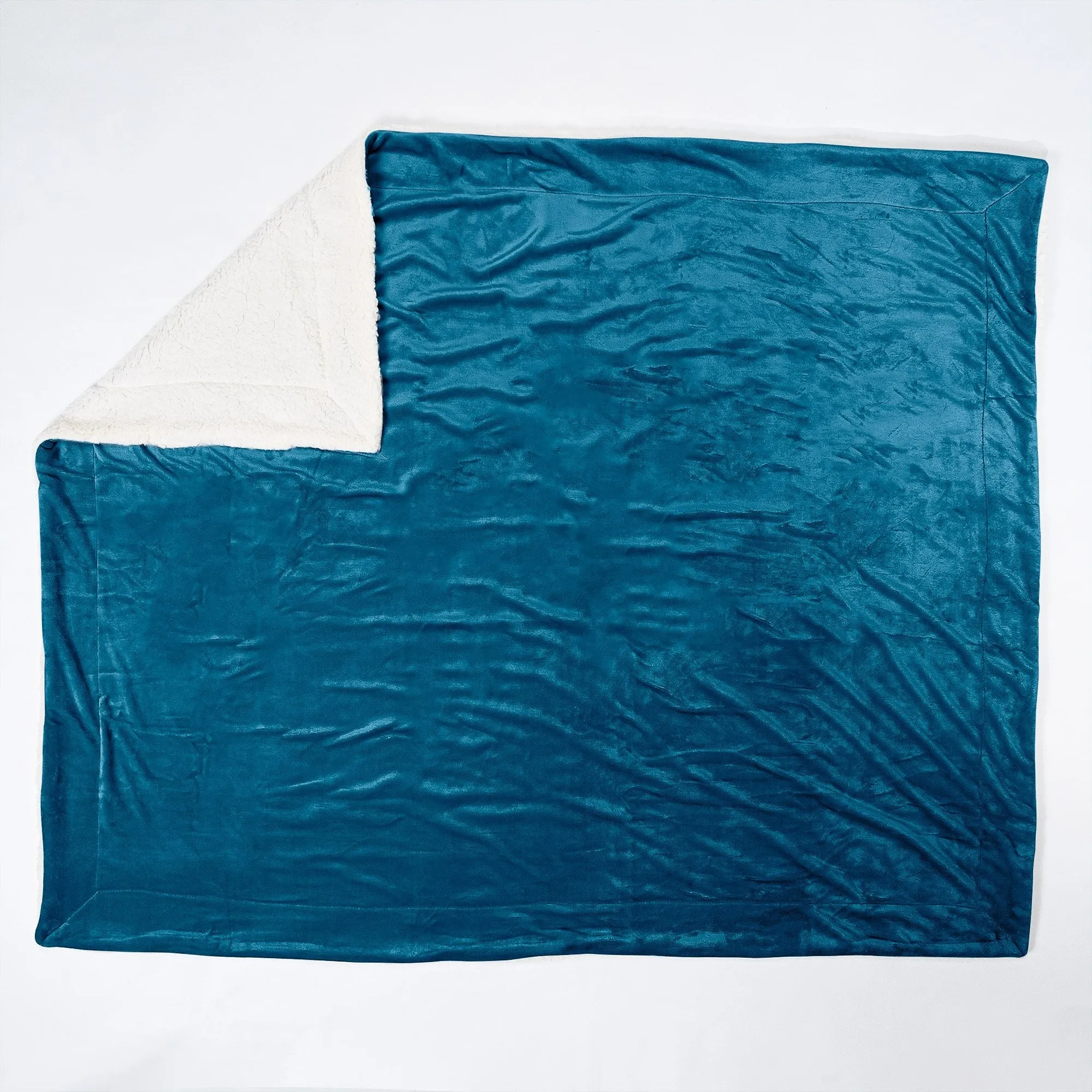 Sherpa Throw / Blanket - Teal Blue