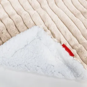 Sherpa Throw / Blanket - Ultra Plush Cord Cream