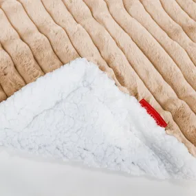 Sherpa Throw / Blanket - Ultra Plush Cord Peach