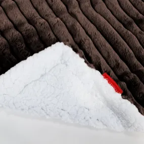 Sherpa Throw / Blanket - Ultra Plush Cord Sable