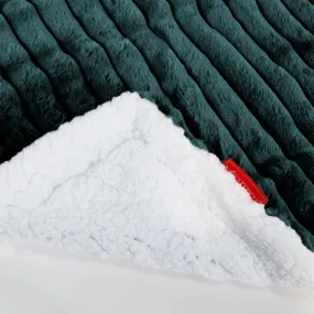 Sherpa Throw / Blanket - Ultra Plush Cord Teal