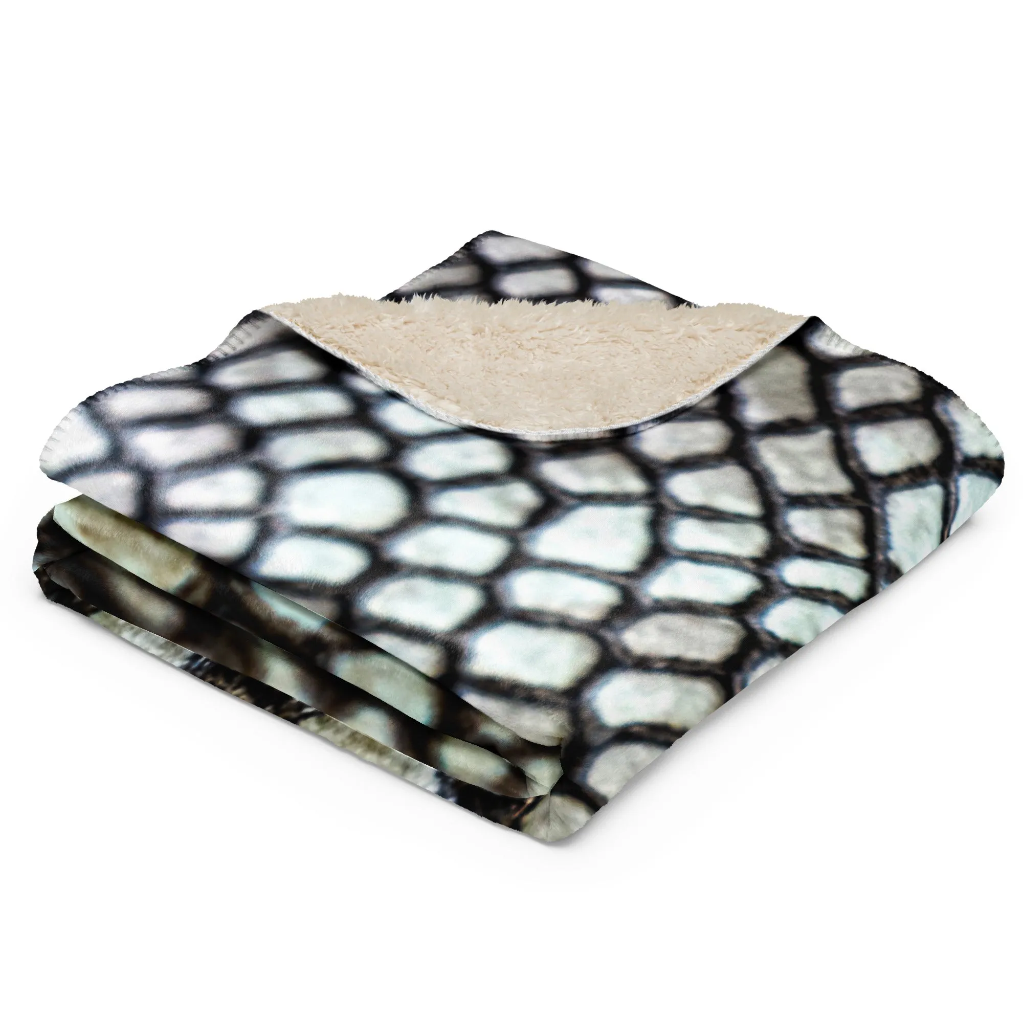 Snake Skin Print Sherpa blanket lioness-love