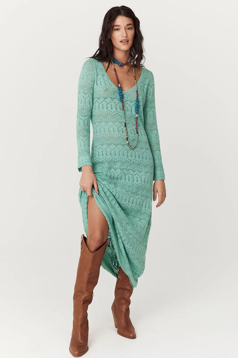 Spell - Siesta Pointelle Dress (Seafoam)