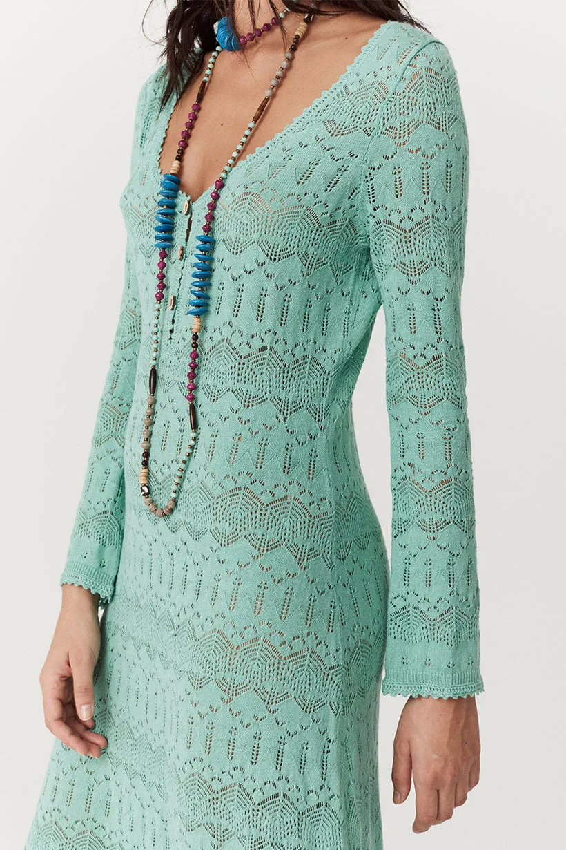 Spell - Siesta Pointelle Dress (Seafoam)