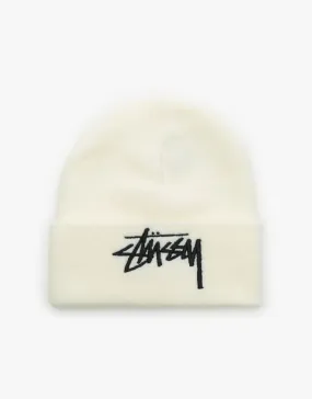 Stüssy Big Stock Cuff Beanie - Off White