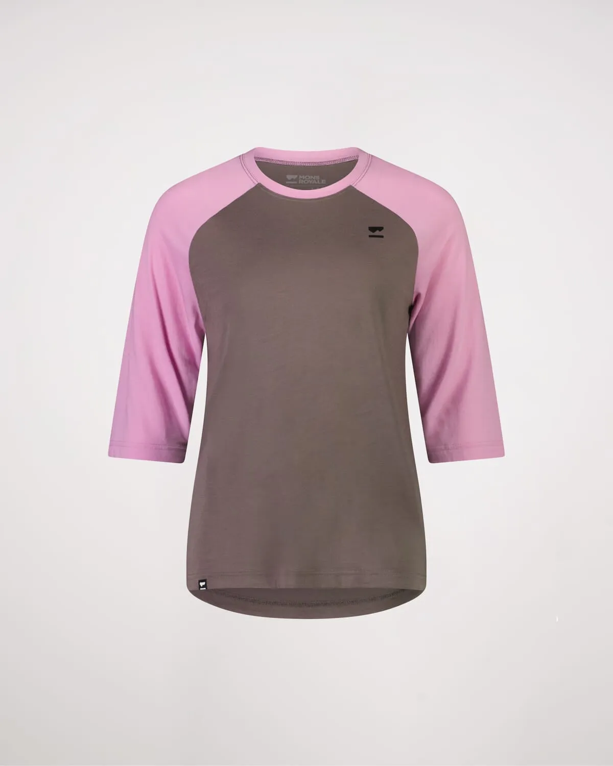 Tarn Merino Shift Raglan 3/4 - Pop Pink / Iron