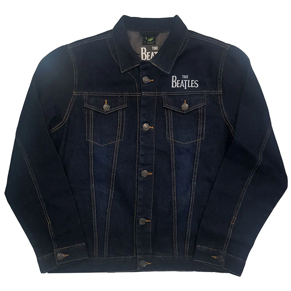 The Beatles Unisex Denim Jacket: Drum Logo (Back Print)