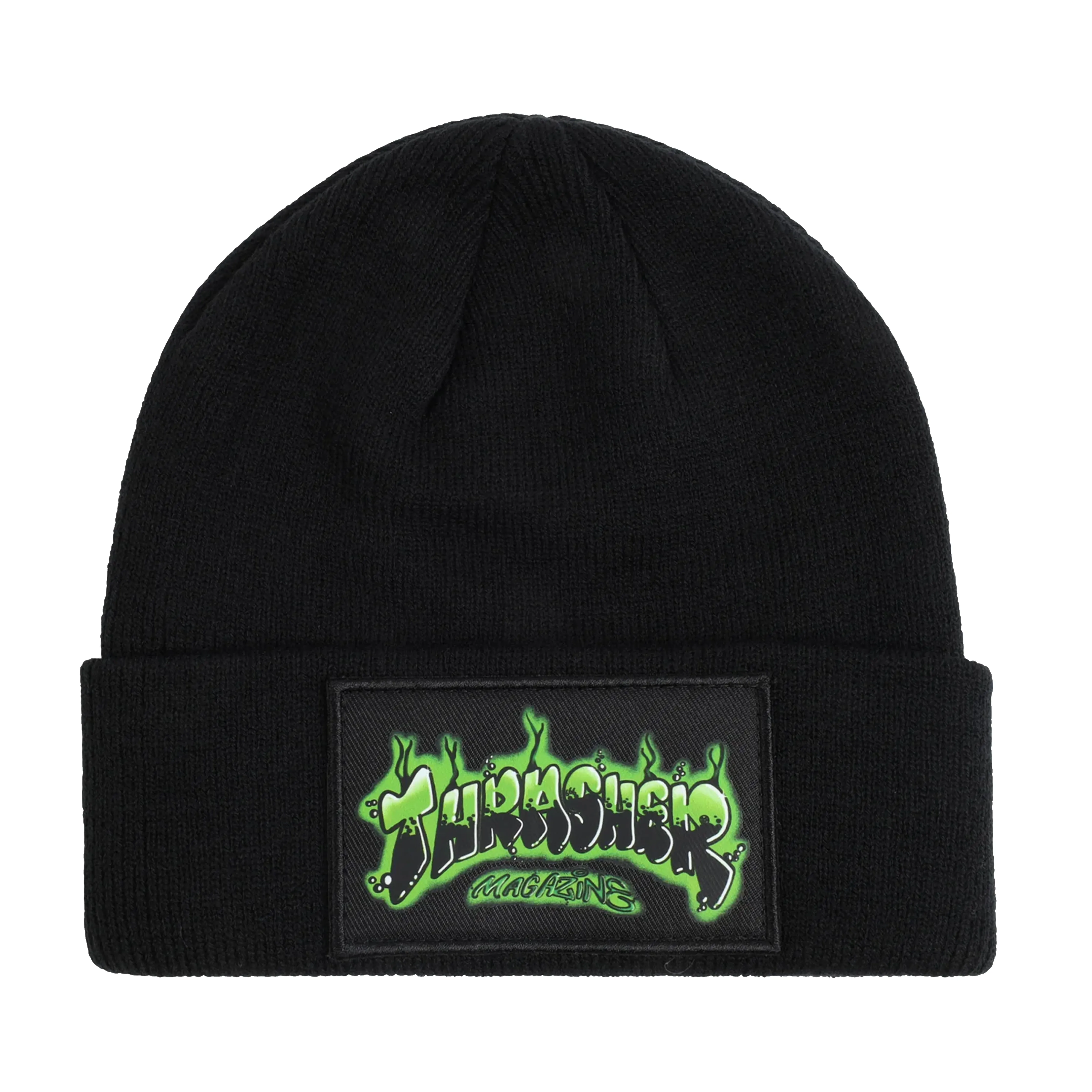 Thrasher Magazine Airbrush Patch Beanie - Black