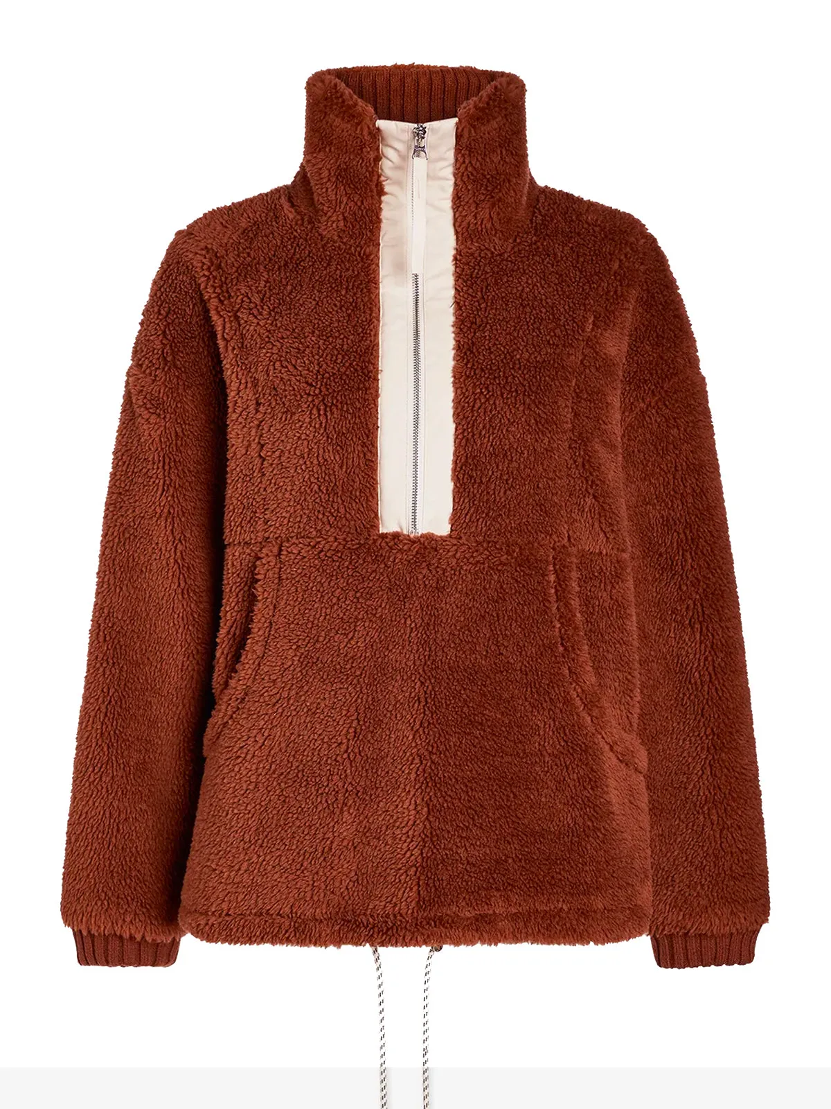 Tortoise Shell Posey Sherpa Pullover Jacket