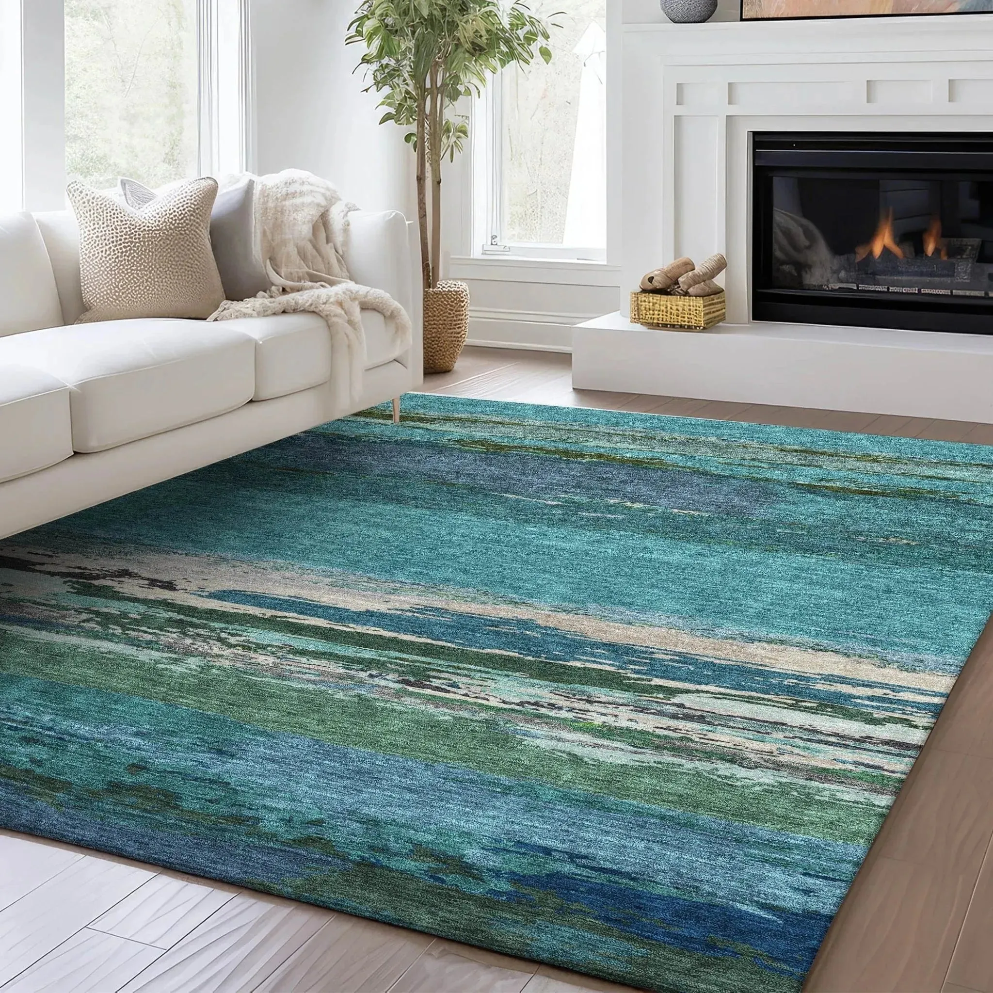 Trevi TV8 Teal Rug