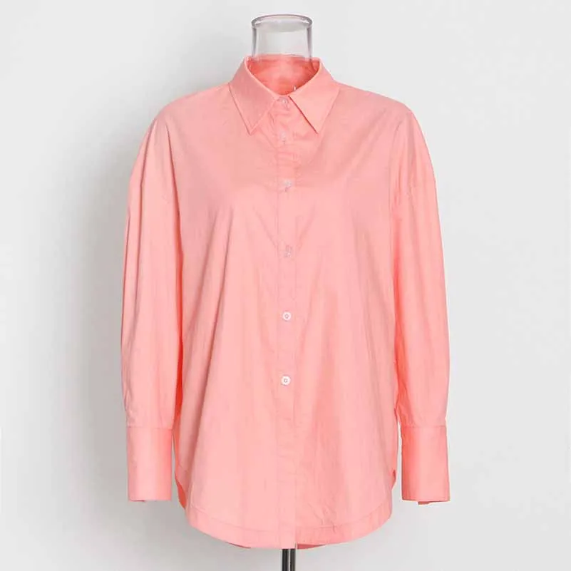 Women Lapel Long-sleeve Loose Shirt Detachable Asymmetric Blouse Top