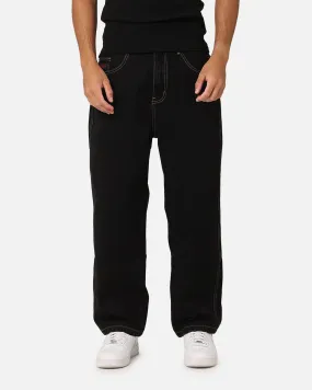 X-Large EMB Pocket Bull Denim Pant Black