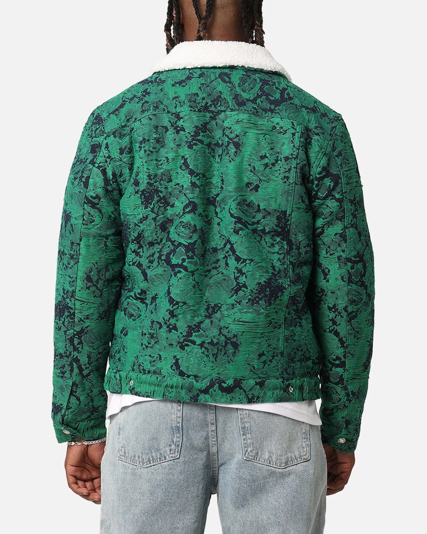 XXIII Chelsea Jacquard Sherpa Jacket Green/Blue