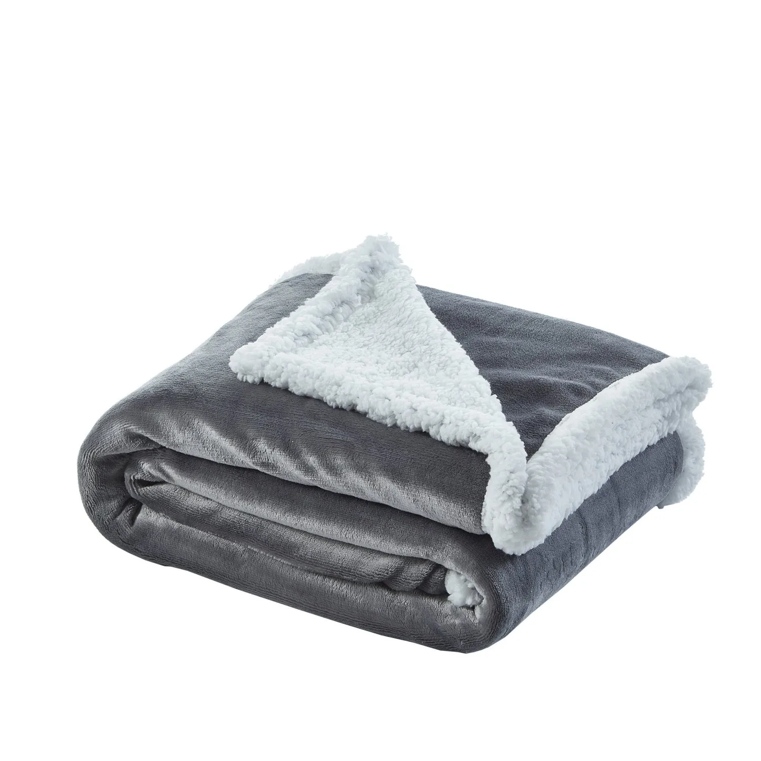 Zakary Flannel Reversible Sherpa Throw